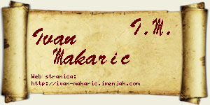 Ivan Makarić vizit kartica